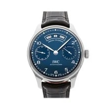 IWC — IWC Portugieser Annual Calendar Steel Auto 44mm Blue Dial Strap IW5035-02 — Watch — resale
