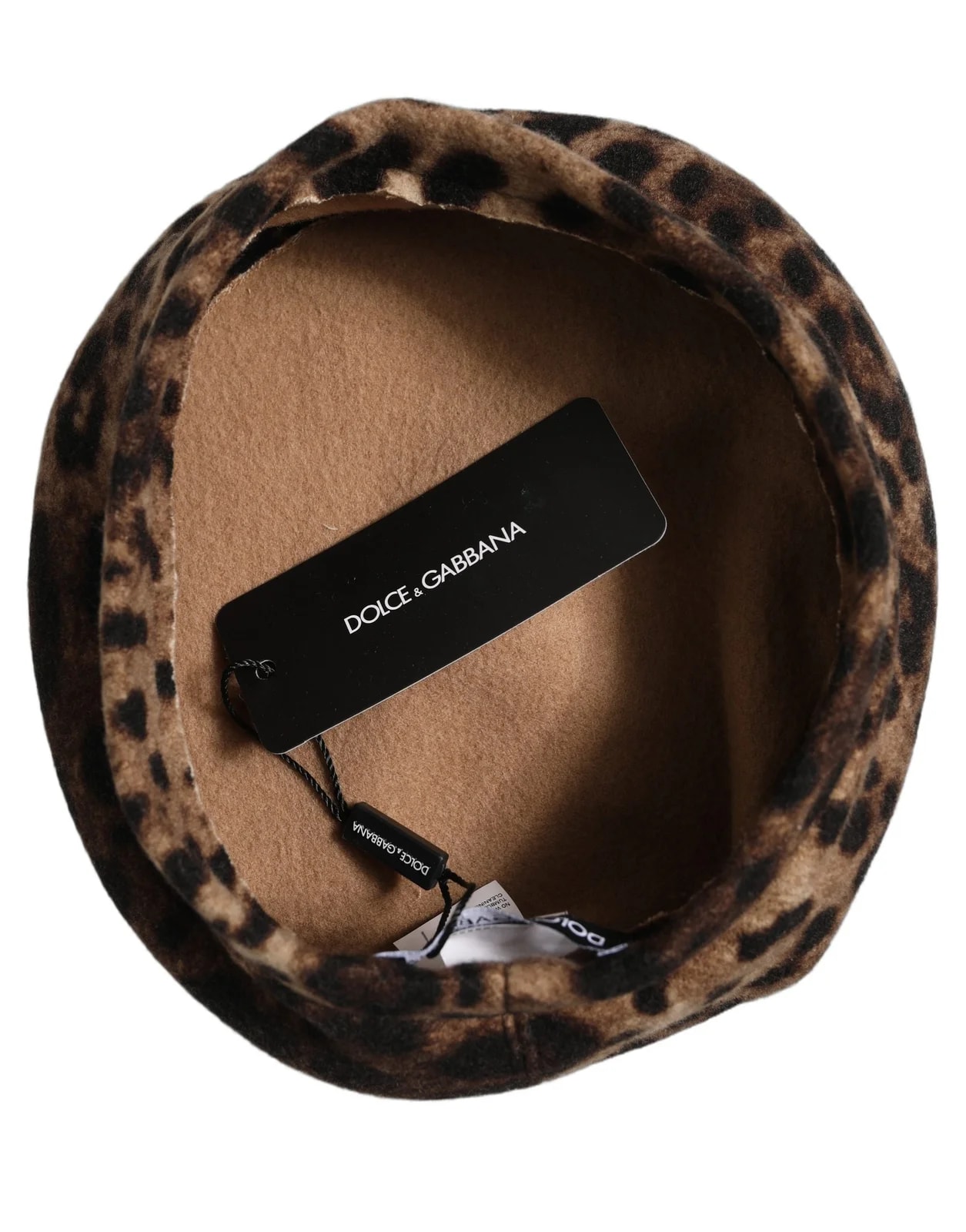Dolce & Gabbana Leopard French Style Beret Capello Hat 4