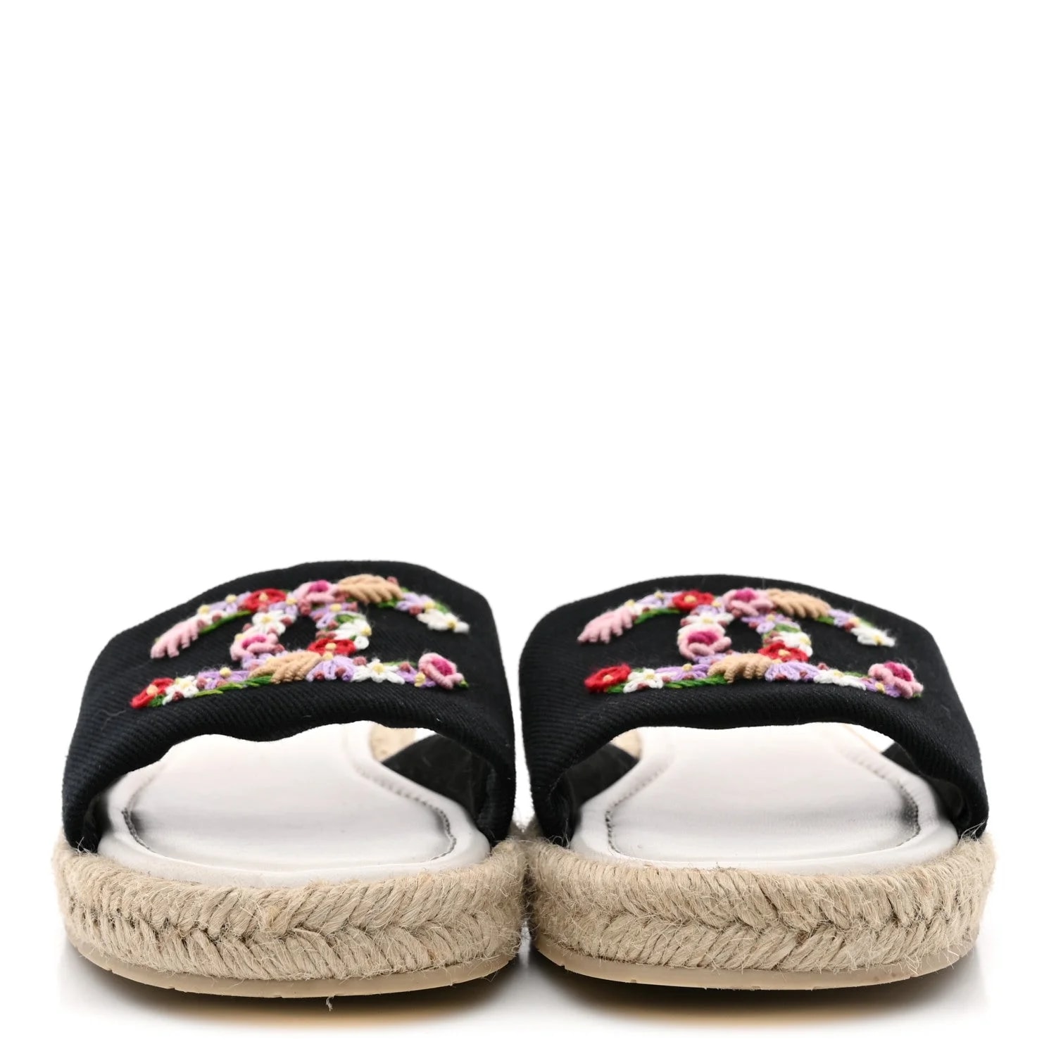 Embroidered CC Floral Espadrille Slip on 39 3