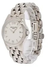 Patek Philippe Calatrava 18k White Gold 28mm Quartz +Papers 4906/1G 3