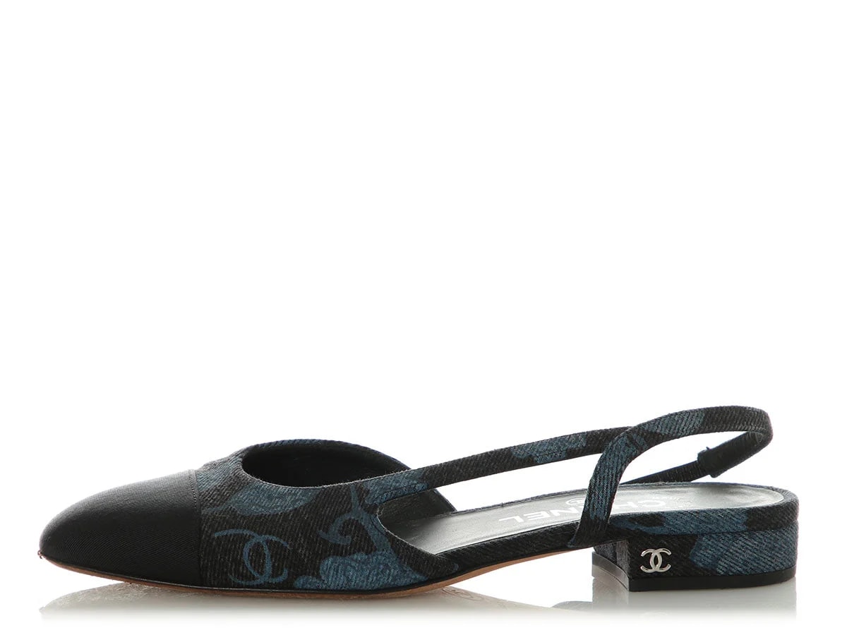 Chanel — Chanel Floral Slingbacks — Designer Shoe — resale