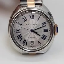 Cartier — Cartier Cle de 40 Mm Steel 18K Rose Gold Date Automatic 3850 — Watch — resale