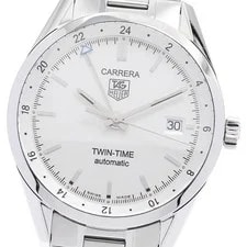 Tag Heuer — TAG Heuer Carrera Twin Time WV2116 GMT Silver Dial Automatic Watch_917657 — Watch — resale