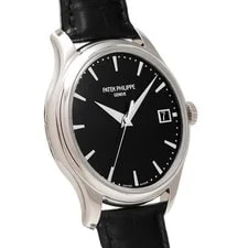 Patek Philippe Calatrava 5227G-010 39mm White Gold Black #WW336 3