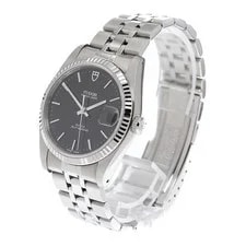 Tudor Prince Date 74034 WG Bezel Black Dial Automatic Watch_966407 3