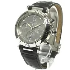 Cartier Pasha 38 W3107355 Chronograph Date Automatic SS Leather Strap #C295 2
