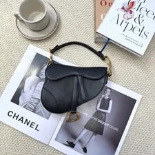 Dior — Authentic Dior Mini Saddle Grained Antique — Handbag — resale