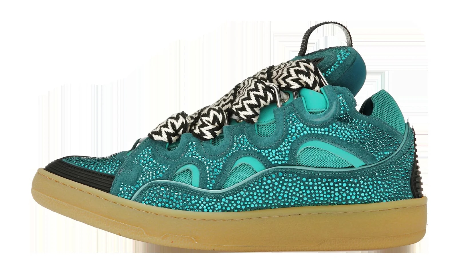 Lanvin — Strass Curb "Petrol " FM SKRK11 Stra H21 — Sneaker — resale