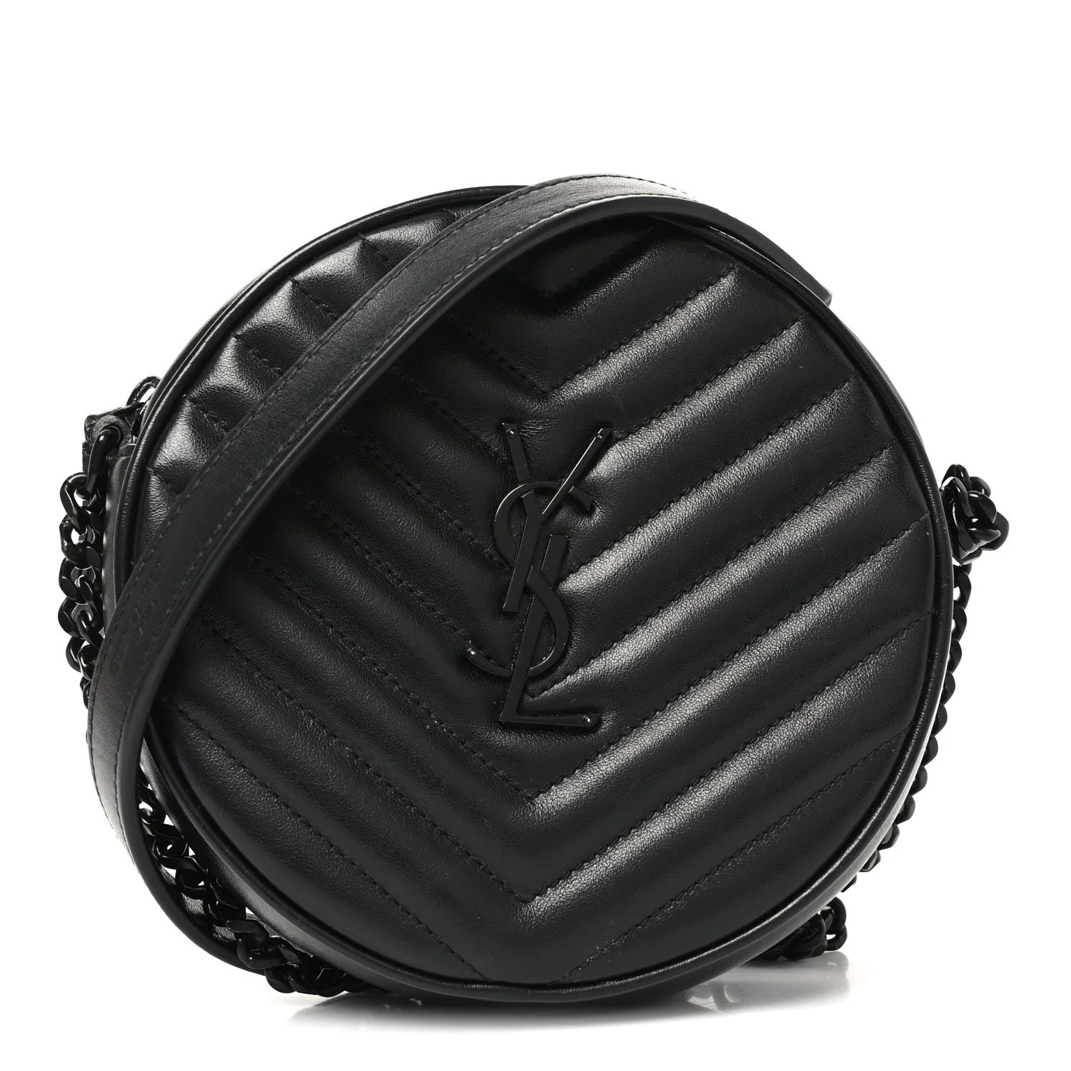 Saint Laurent — Chevron Round Vinyle Camera — Handbag — resale