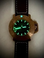 Batiscafo Zero45 Bronze Dive + Panerai-style Canvas and Leather Straps 2