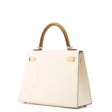 Hermes Kelly Sellier Size 25 Nata/Sesame/ Poussin 2