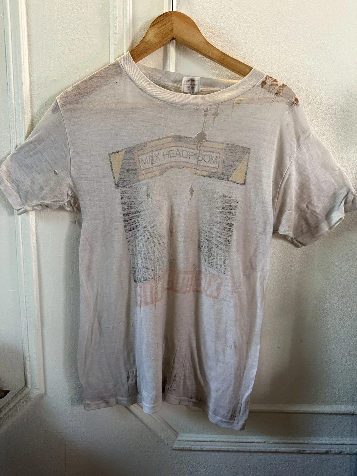 80s MAX Headroom Cinemax T Shirt Sz XS Punk — streetwear — resale