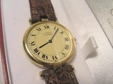 30 Mm Must de Cartier Paris 18 K Gold Vermeil Quartz Is Not Running 2