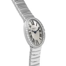 Cartier Baignoire Mini WB520025(3098) Silver WhiteGold Quartz 18.5mm #W549 3