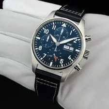 2026 IWC Pilot’s Chronograph 41 Blue Dial IW388101 Full Set Excellent 3