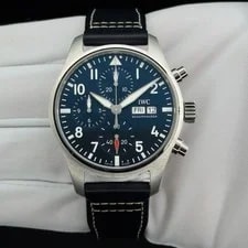 2026 IWC Pilot’s Chronograph 41 Blue Dial IW388101 Full Set Excellent 4