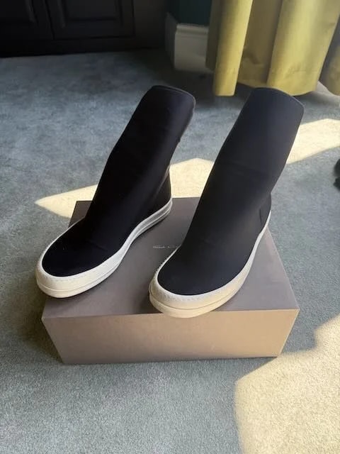 Rick Owens — Rick Owens 15SS Drkshdw Neoprene Scuba Socks Ramones — Sneaker — resale