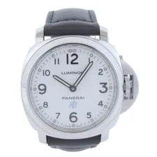 Panerai Luminor PAM00630 Automatic Leather Belt Stainless Steel White 2