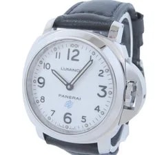 Panerai Luminor PAM00630 Automatic Leather Belt Stainless Steel White 3