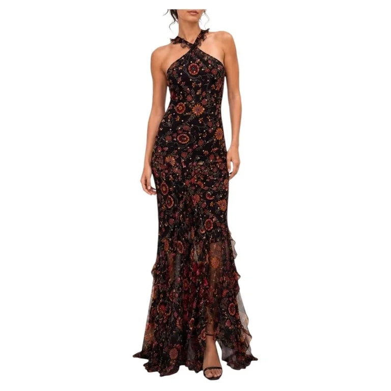 2000s John Galliano Christian Dior Floral Gown With Lurex — Clothing — resale