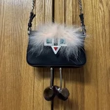 Fendi — Fendi Whimsical Face Micro Genuine Fur Baguette Small Mini — Handbag — resale