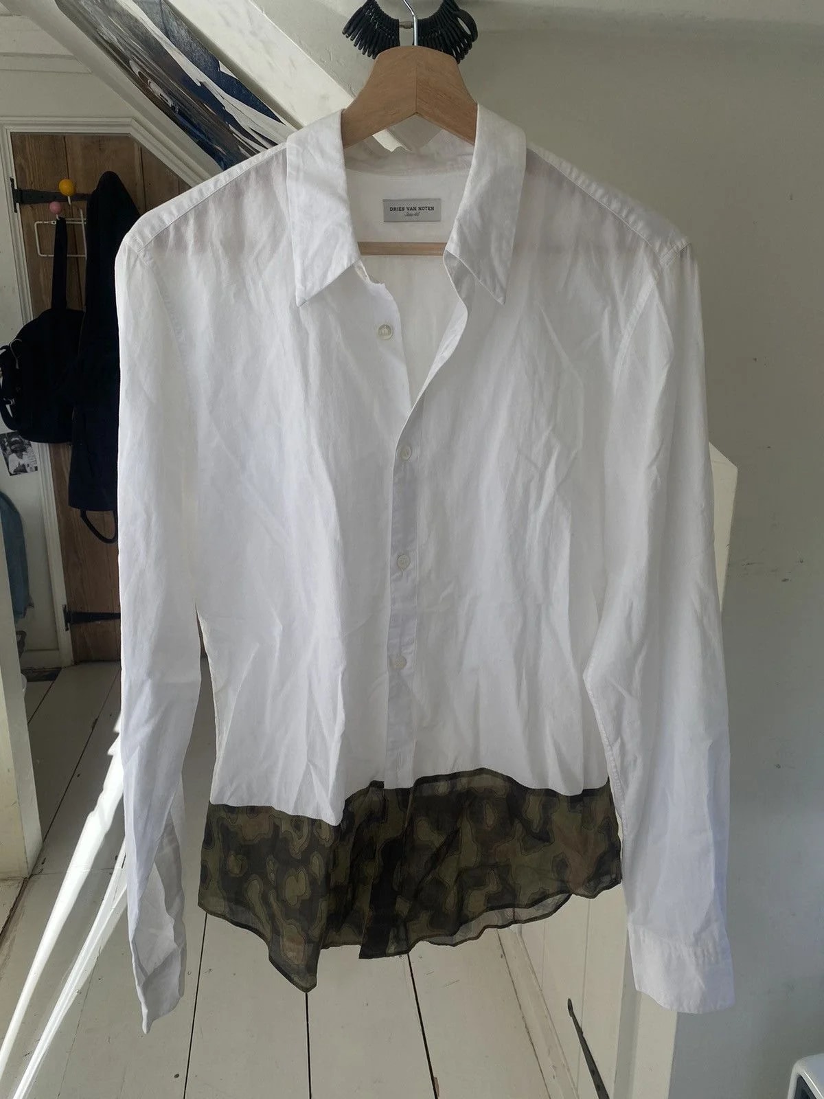 Dries Van Noten — Dries van Noten Panelled Camouflage Shirt — streetwear — resale