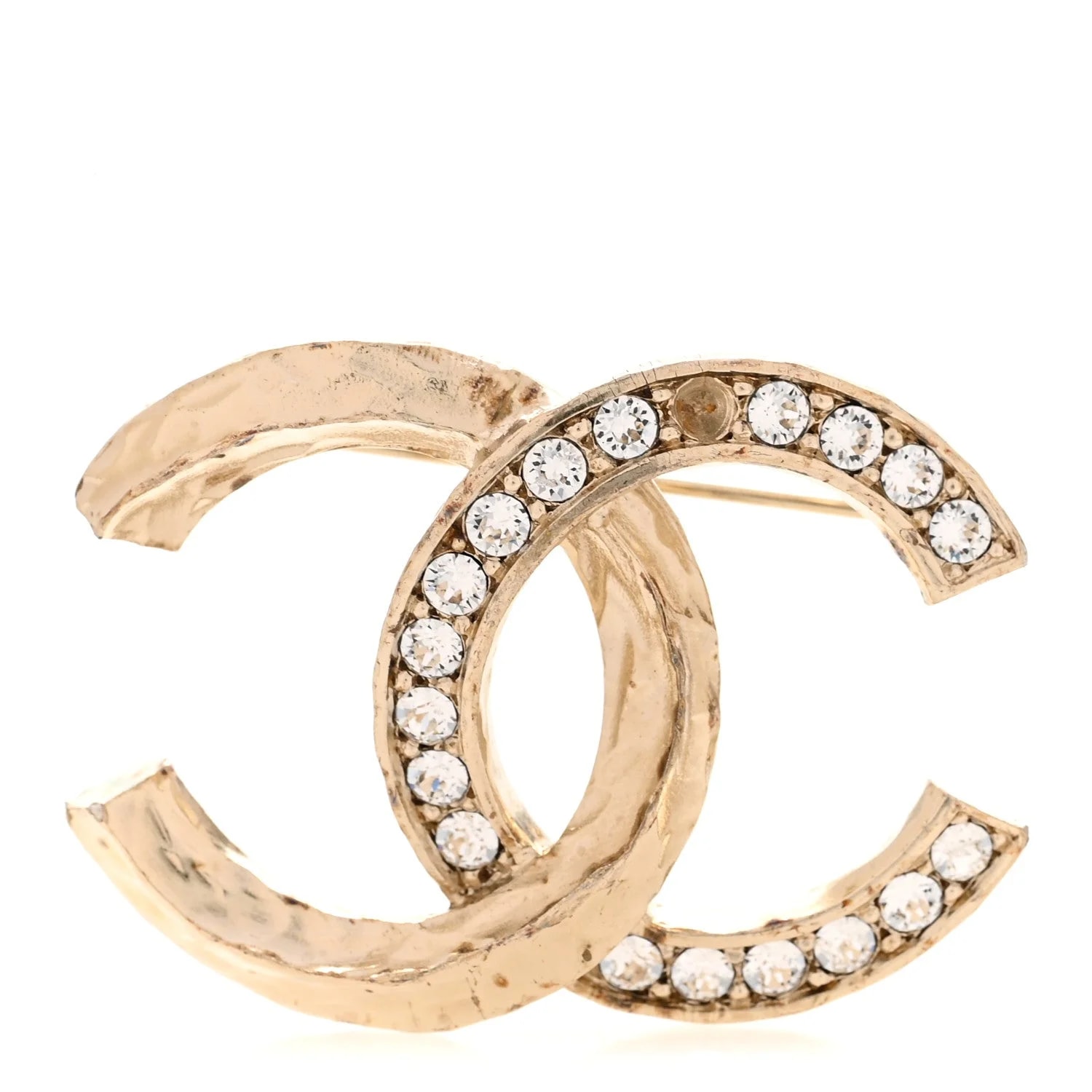 Chanel — Textured Metal CC Brooch Light — Accessory — resale