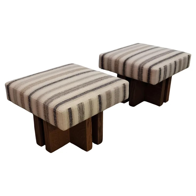 Pair of Custom Made Gueridon Ottomans — Furniture — resale