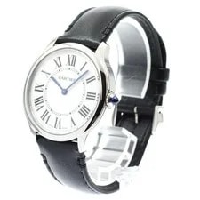 Cartier Mastroond WSRN0031 36mm SS Leather Silver Dial Quartz #C400 2