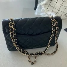 Chanel Lamb Skin Double Flap 25 Medium Chain 2