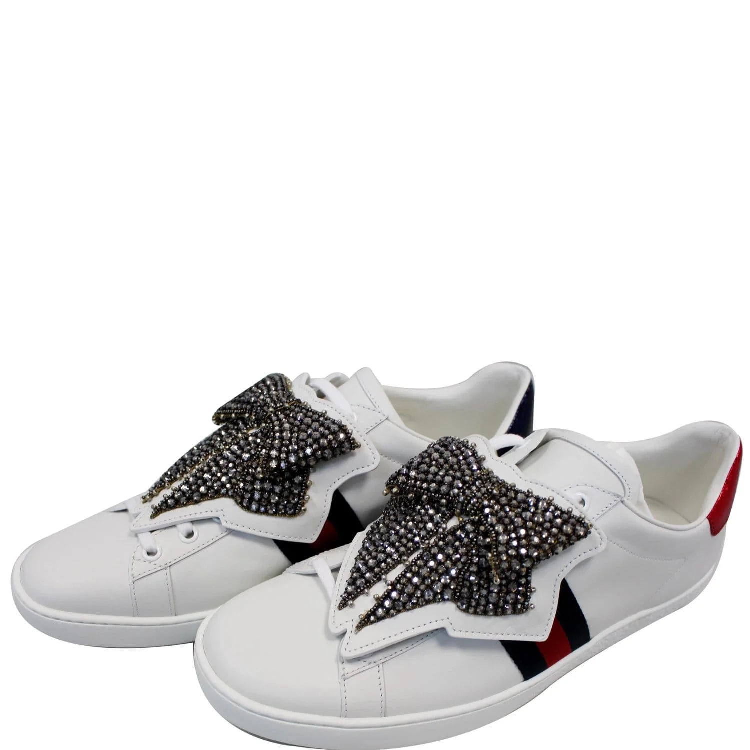 Gucci — Gucci Ace Low Top Bow Patches 481154 US 12 — Sneaker — resale
