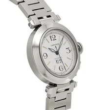 Cartier Pasha C W31044M7 ( 2475) 35mm Stainless Steel White #WW7687 3