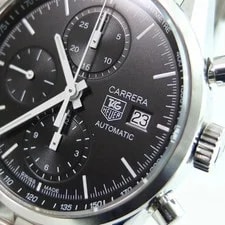 TAGHeuer Carrera Chronograph Automatic Black Dial Stainless Steel 4