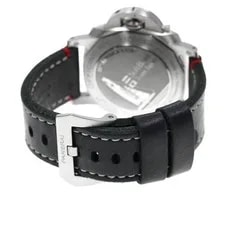 Panerai Luminor Marina 1950 PAM00732 44mm SS Black Dial Leather Strap Date #C168 4