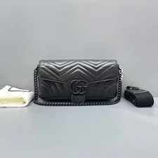 Gucci — Gucci Marmont 26 Double Strap Chain Crossbody — Handbag — resale