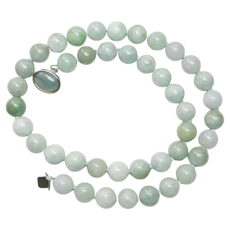 Burmese Jadeite Knotted Beaded 24" Circa 1980s — Jewelry — resale