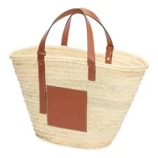 Loewe Basket Handwoven Craft Embossed Letter Puzzle Pattern Patch Palm 2