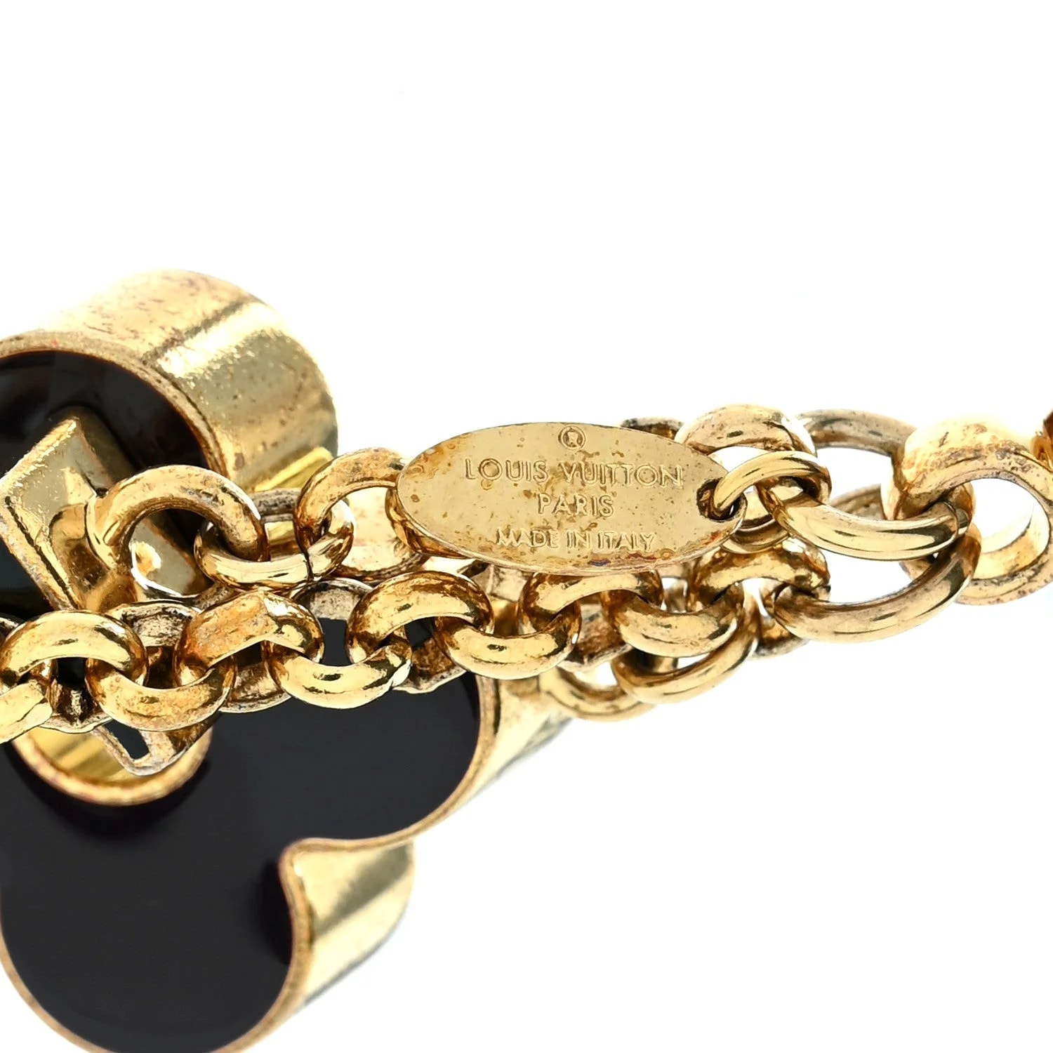 Metal Fleur de Bag Charm Dore 3