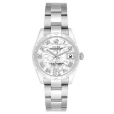 Rolex Datejust Midsize 31 Steel White Gold MOP Diamond 178344 Box Card 2