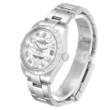 Rolex Datejust Midsize 31 Steel White Gold MOP Diamond 178344 Box Card 3