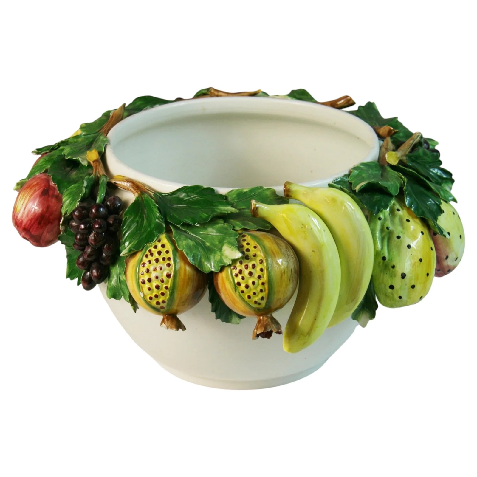 Italian Capo di Monte Oversized Fruit Covered Bowl 2