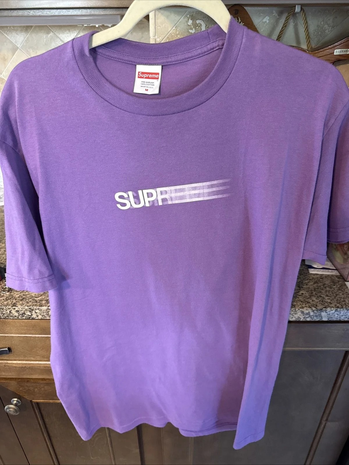 Supreme — Supreme Motion Logo Tee | Medium | Light — streetwear — resale