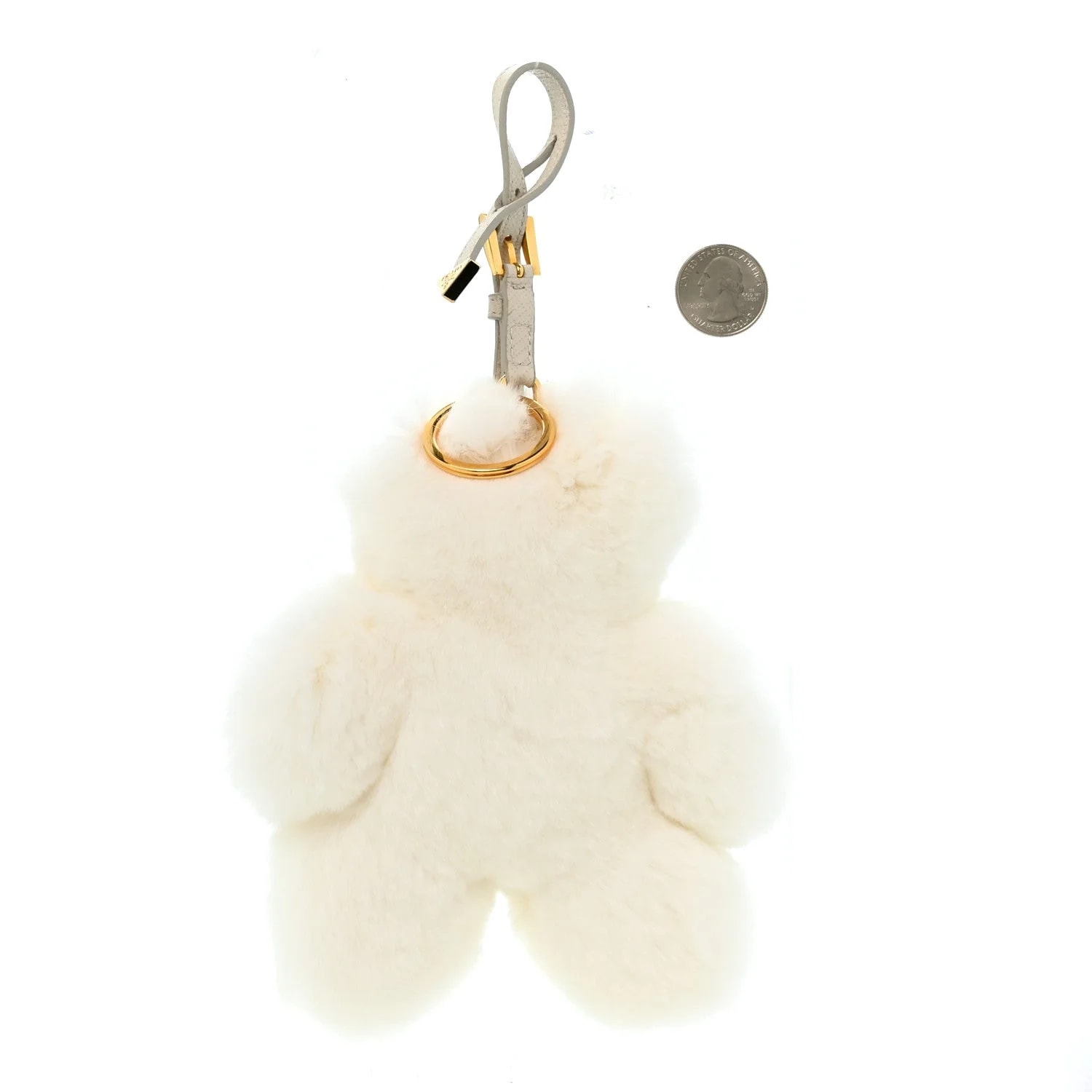 Rabbit Fur Polar Bear Keychain Charm 2