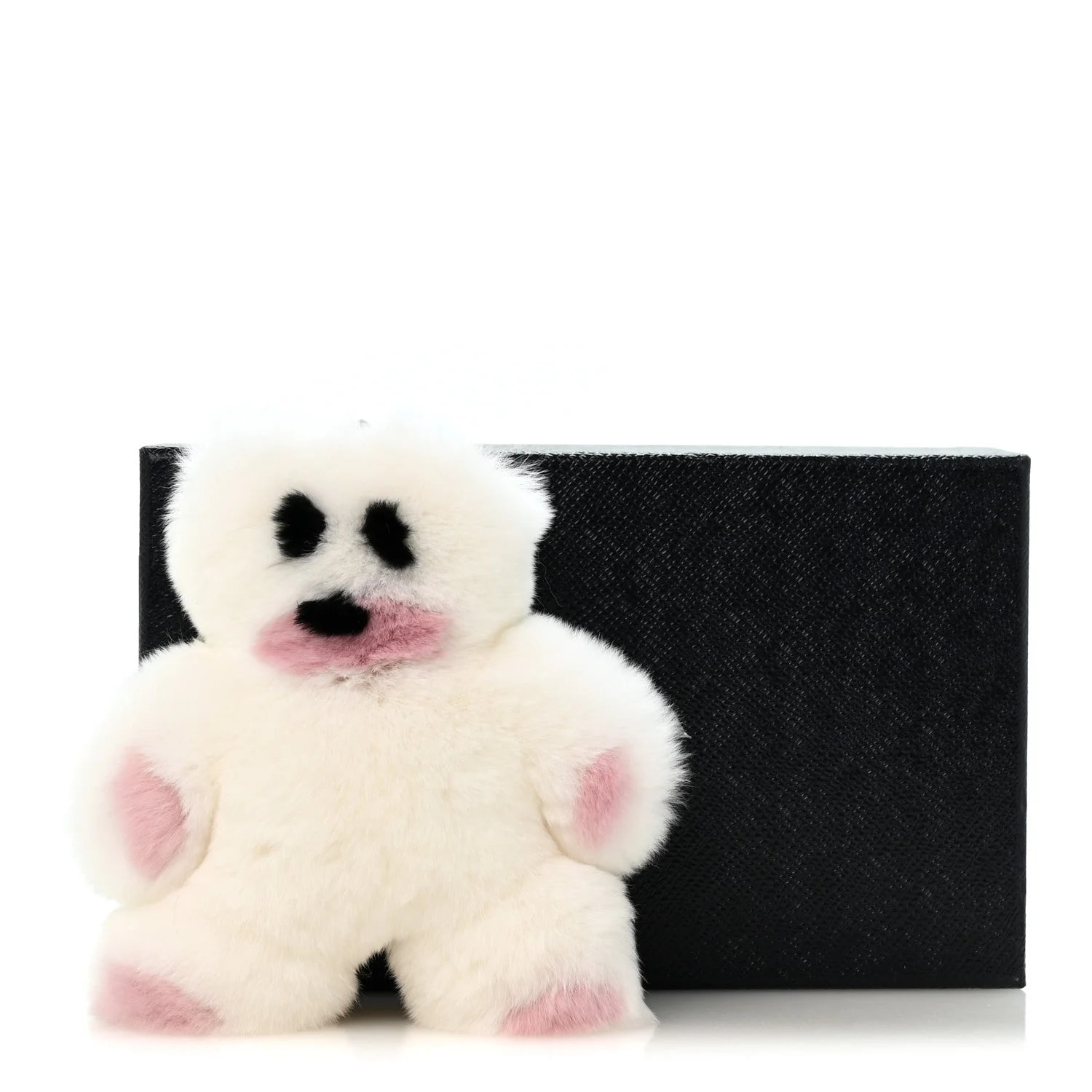 Rabbit Fur Polar Bear Keychain Charm 4
