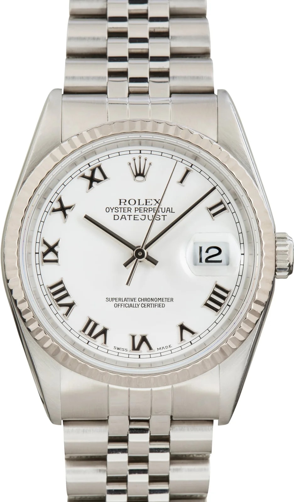 Rolex Datejust 36 Ref 16234 White Roman Dial 2