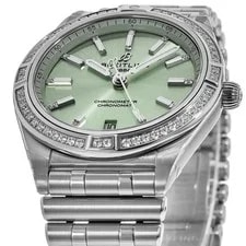 New Breitling Chronomat Automatic 36 Green Dial A10380591L1A1 2