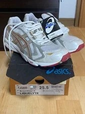 Asics — Asics Liquelyte TJG600 Running Shoes White Gold 25.5cm Box — Sneaker — resale