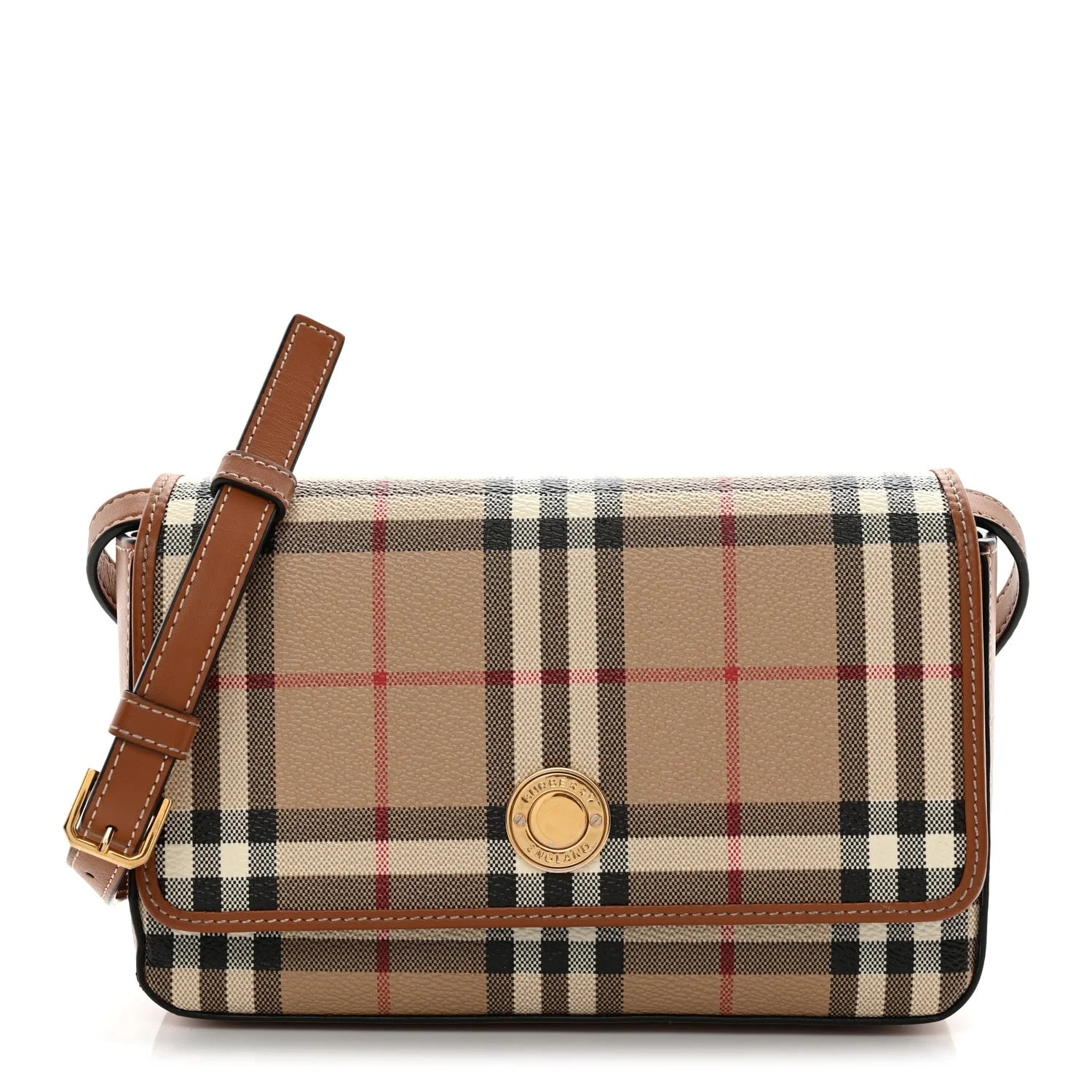 Burberry — E- Check Hampshire Crossbody Archive — Handbag — resale