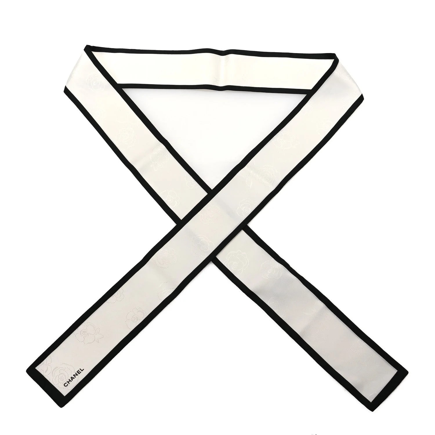 Chanel — CC Slim Camellia Bandeau Scarf — Accessory — resale