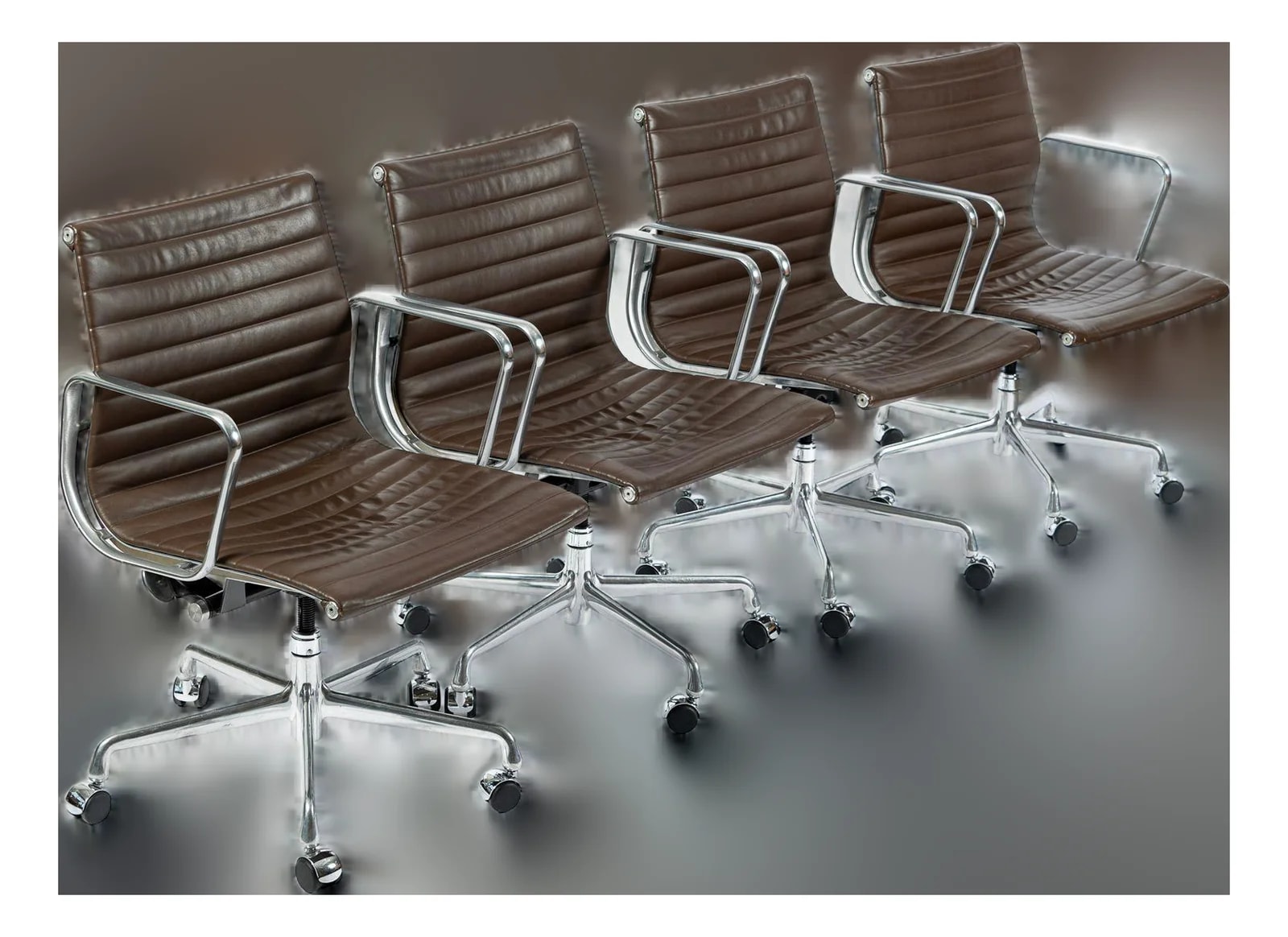 Herman Miller — Set of 4 Eames Thin Pad Office for Herman Miller, Group — Furniture — resale